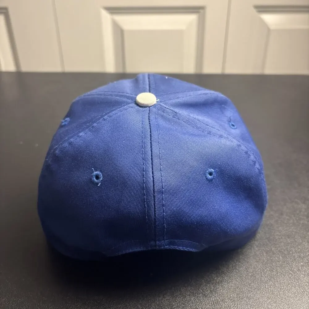 Vintage Los Angeles Dodgers Logo 7 Twill Snapback Hat Cap Royal Blue/White RARE